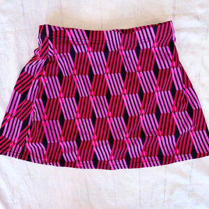 Rare HTF NWOT Women's Large Handy Spandy Geometric Skort Discontinued Pattern